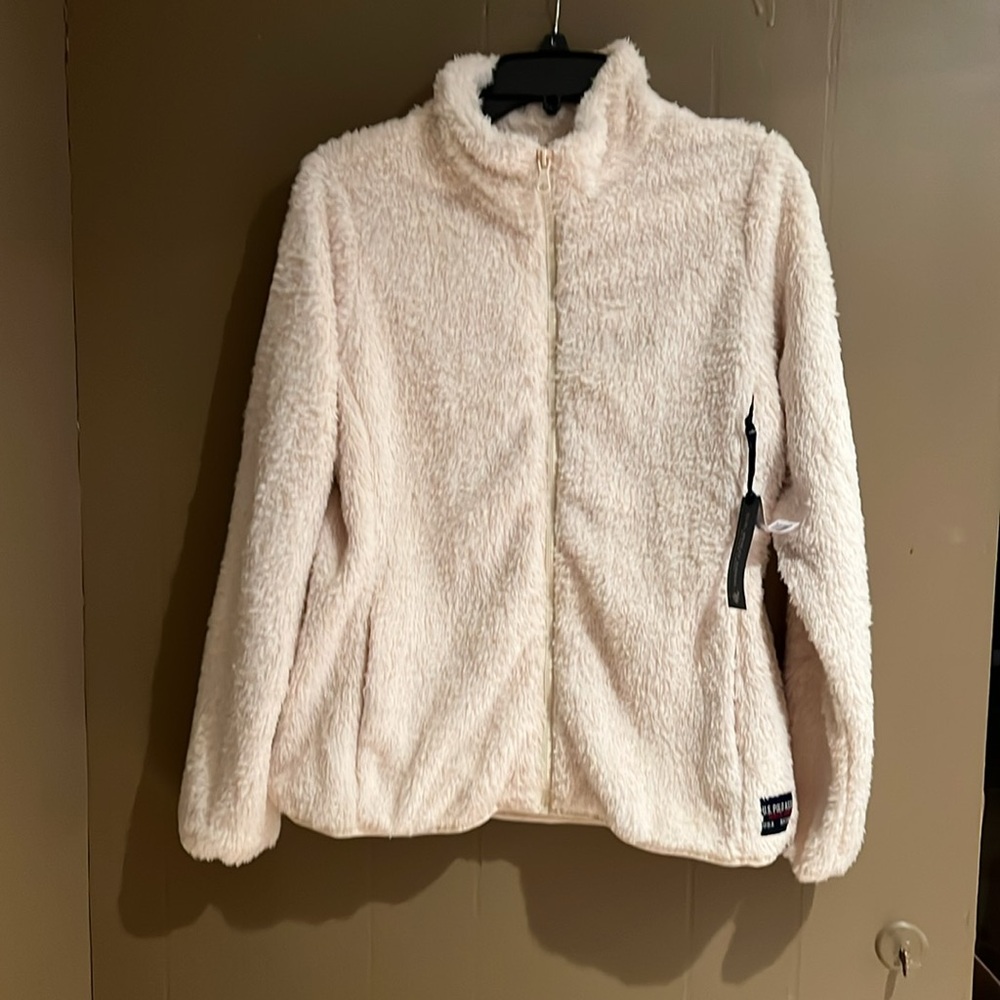 U S Polo Assn Women’s Sherpa Jacket in Almond Sz XL - NWT